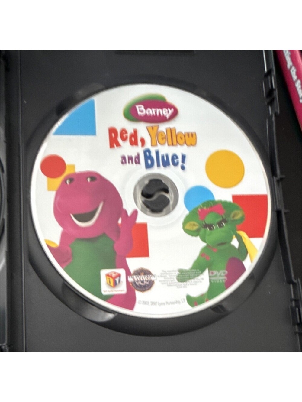 Barney Red, Yellow and Blue! DVD Children's Movie 2002 disc only